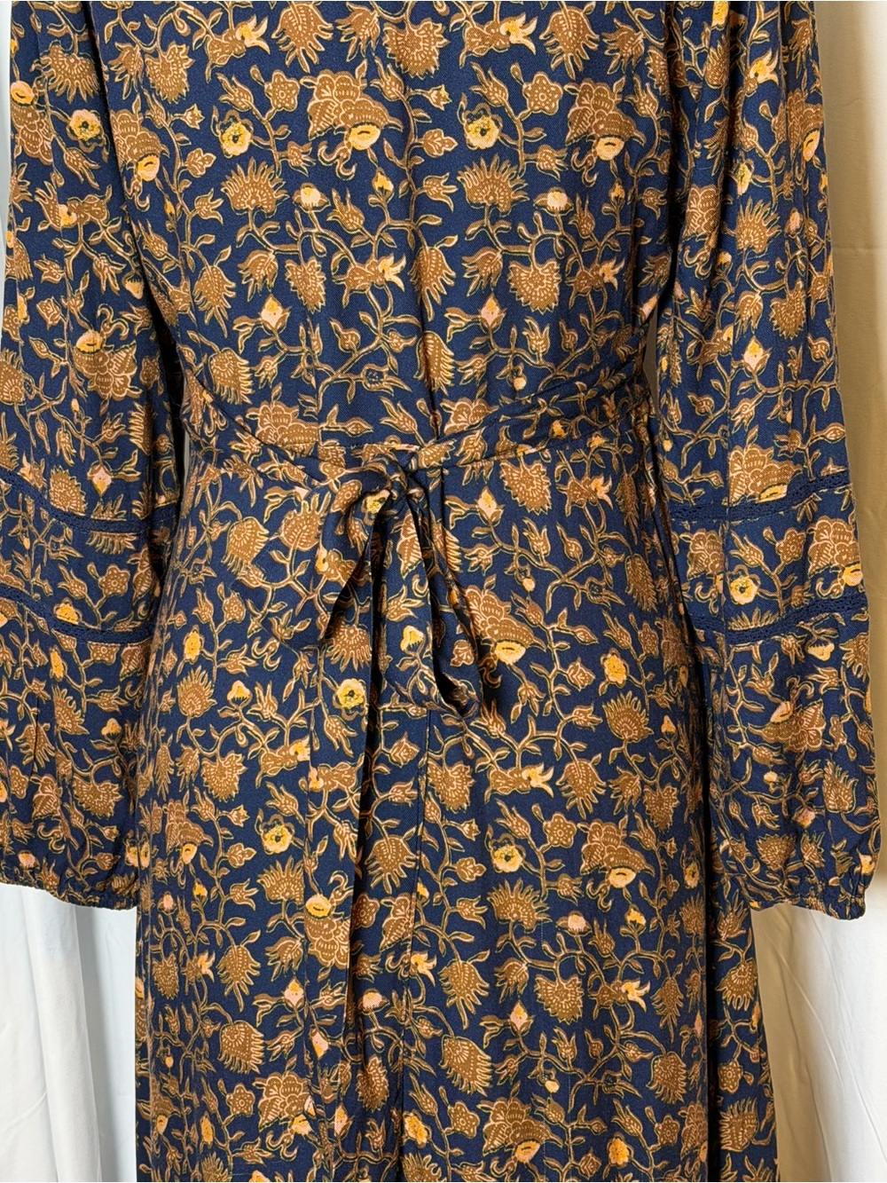 Xirena Charly Goldenrod Floral Midi Dress NWT XS Boho Long Sleeve - Picture 11 of 16